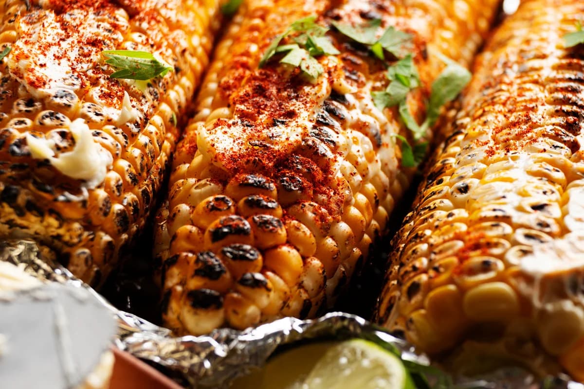 Grilled Corn with Paprika Lime Butter