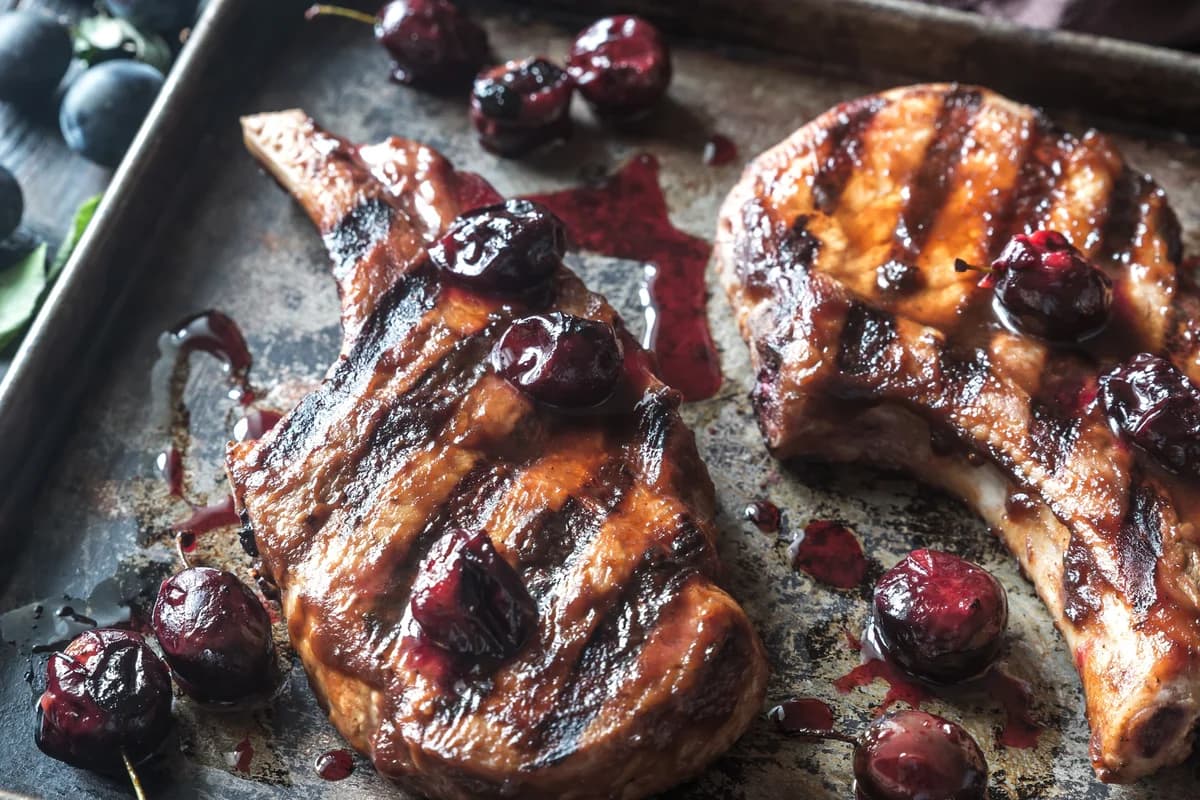 Grilled BBQ Pork Chops with Tangy Glaze