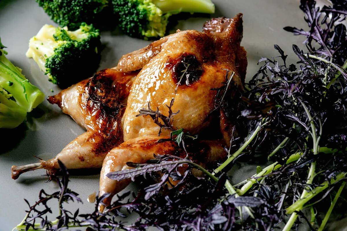 Citrus Honey Glazed Roasted Quail