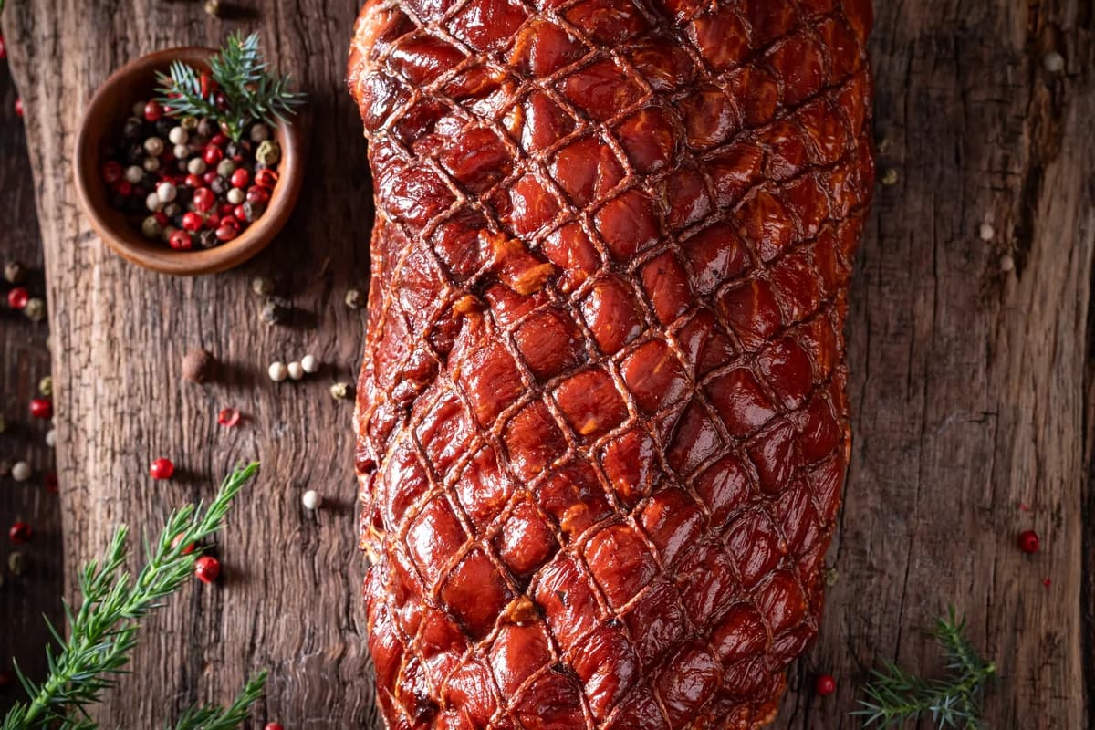Raspberry Glazed Spiral Ham