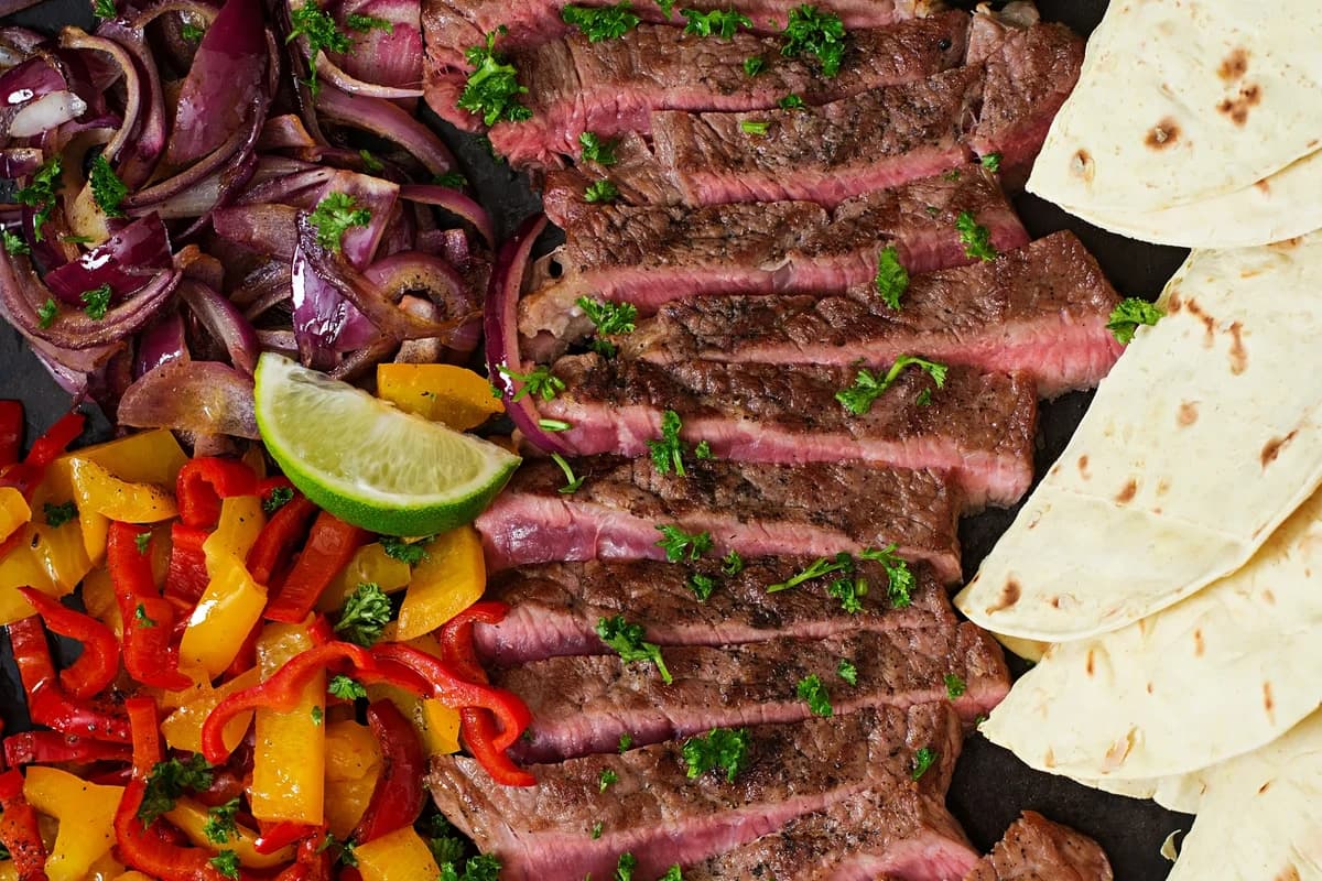Charred Skirt Steak Fajitas