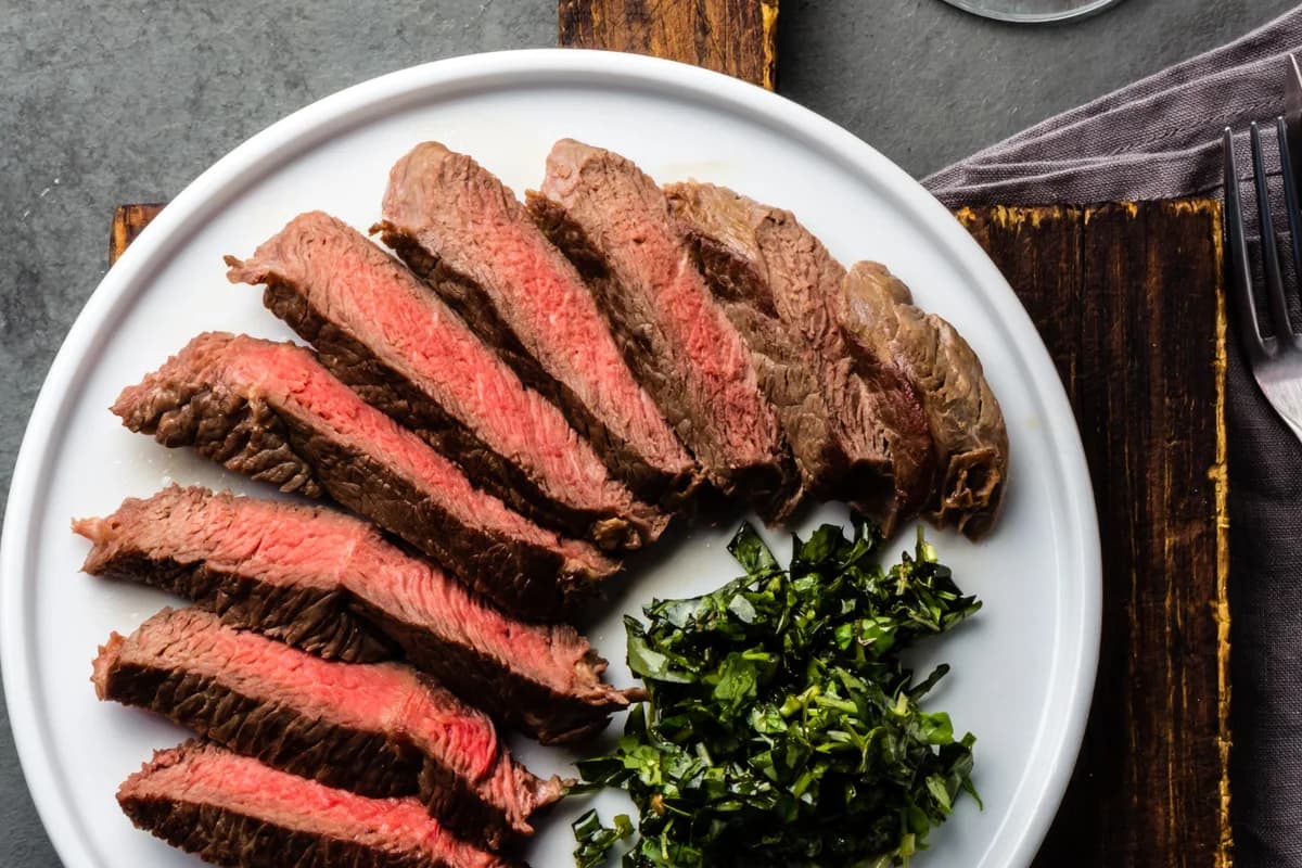 Pan-Seared Ribeye with Red Wine Jus