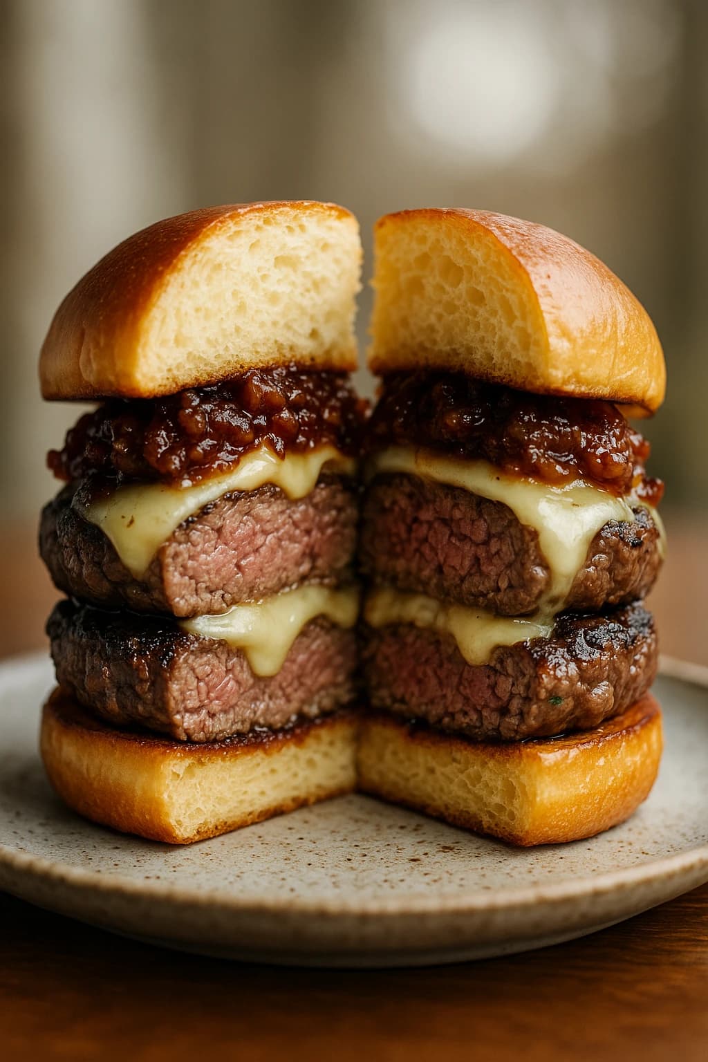Wagyu BBQ Burger with Maple Bacon Jam