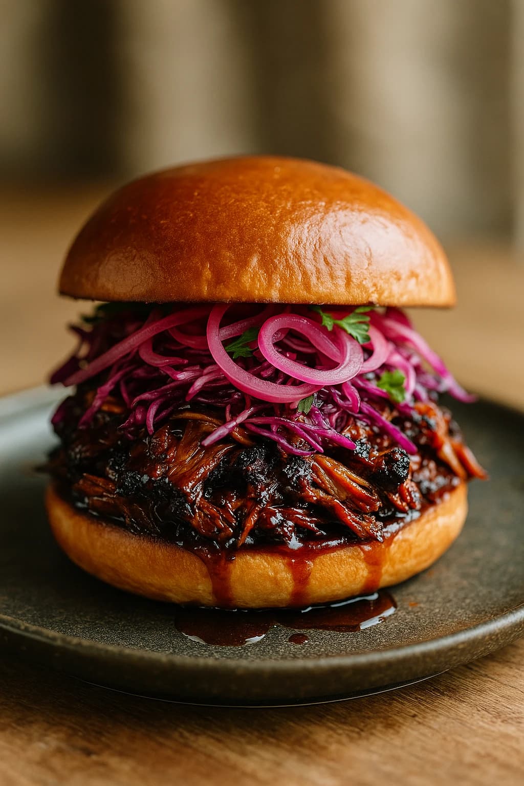BBQ Pulled Pork with Stout and Chocolate