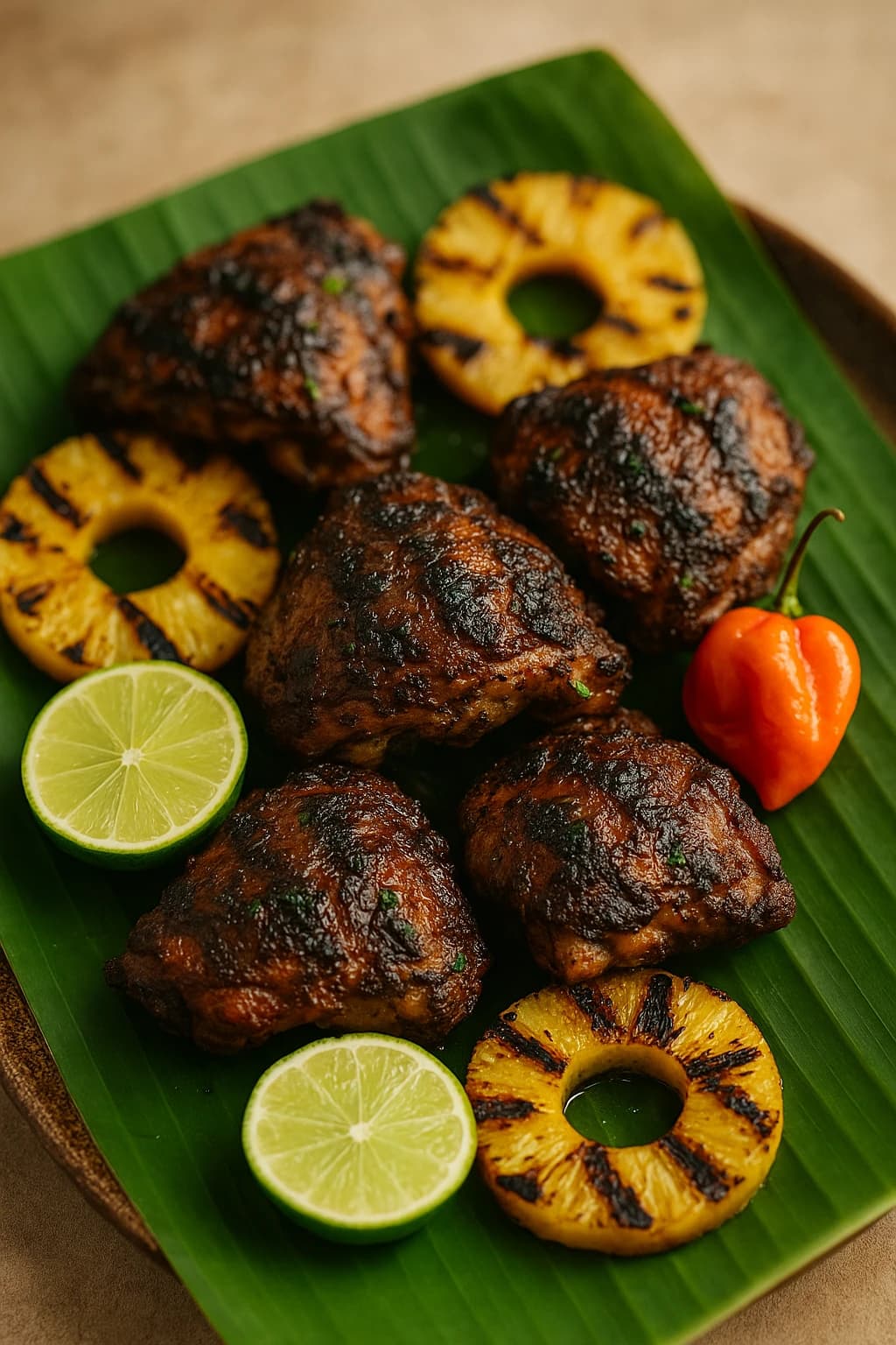 Smoky Pineapple Jerk BBQ Chicken