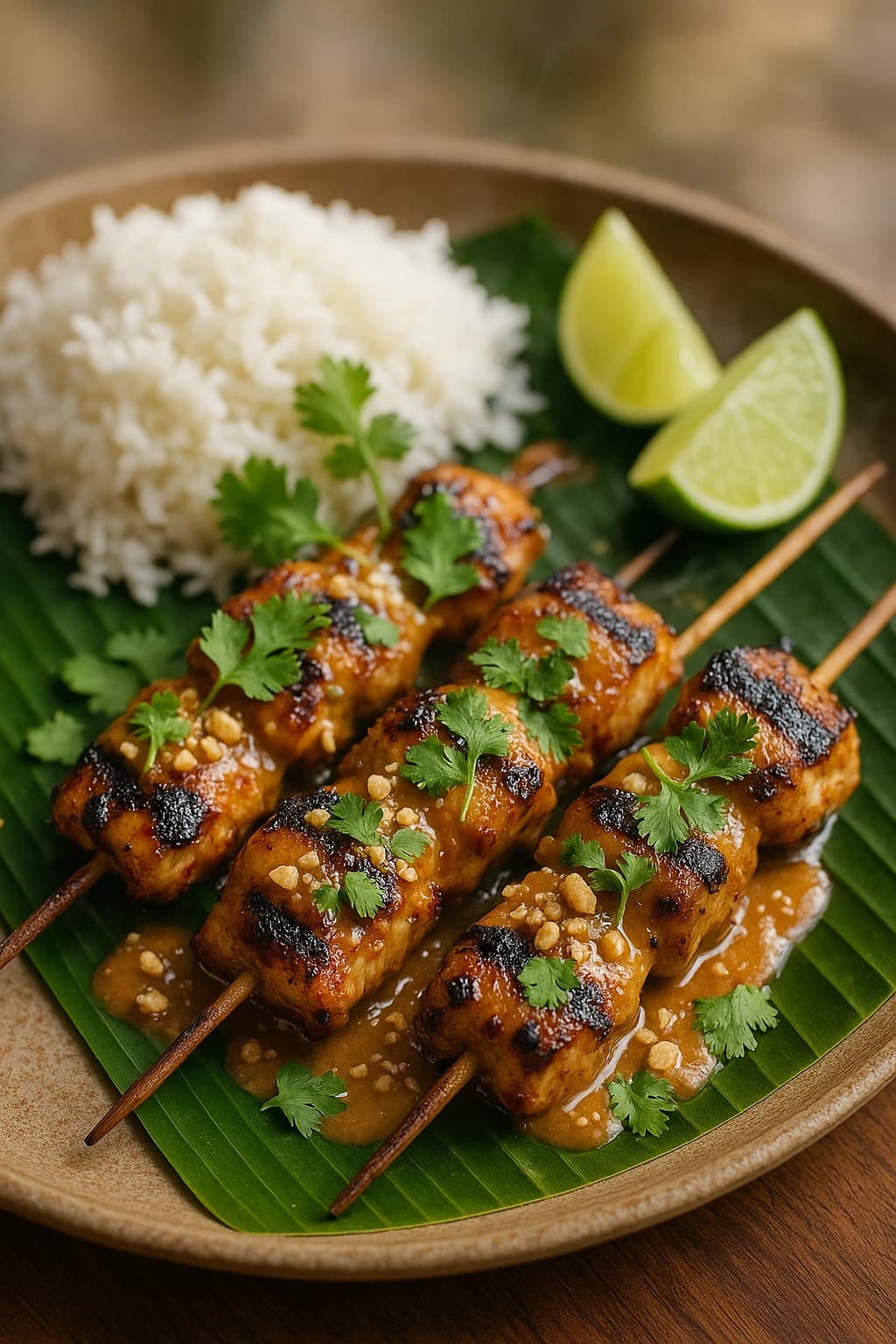 BBQ Chicken with Peanut Butter Satay Sauce