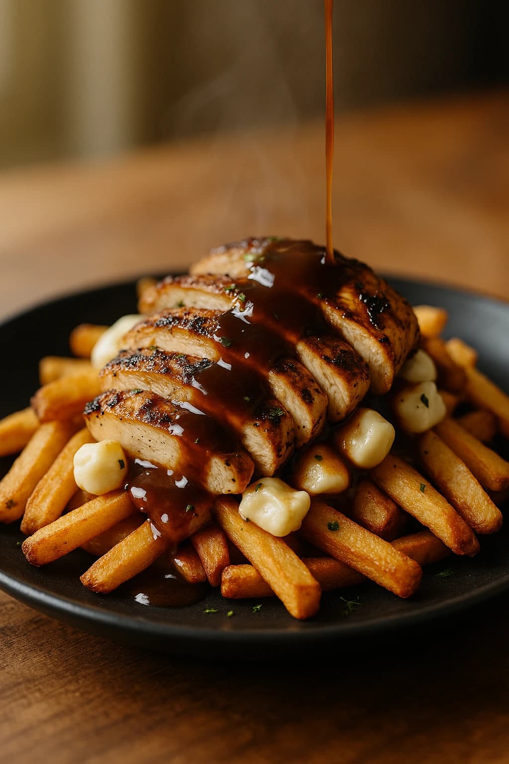 BBQ Chicken Poutine Style