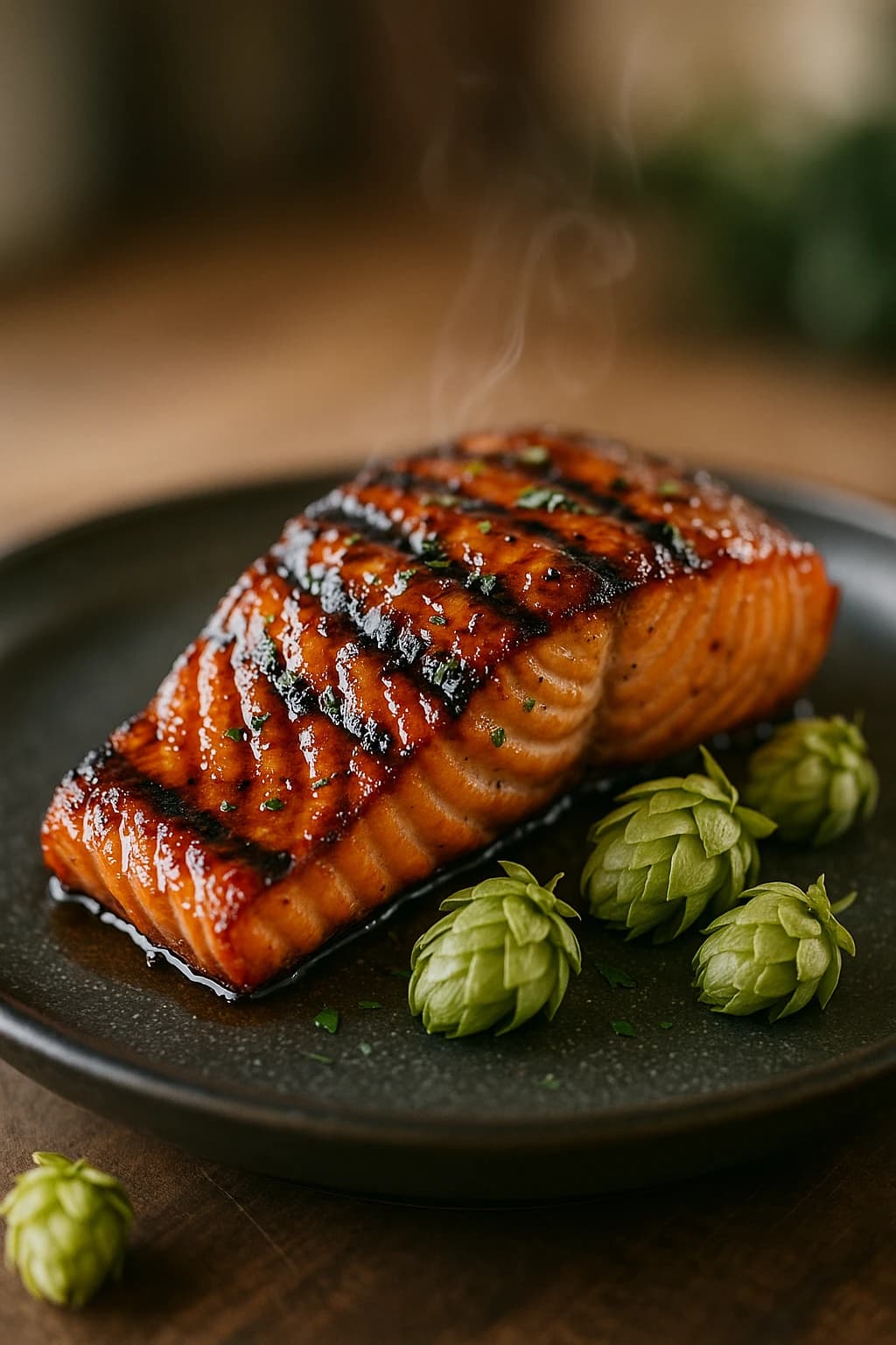 BBQ Glazed Salmon with IPA Beer