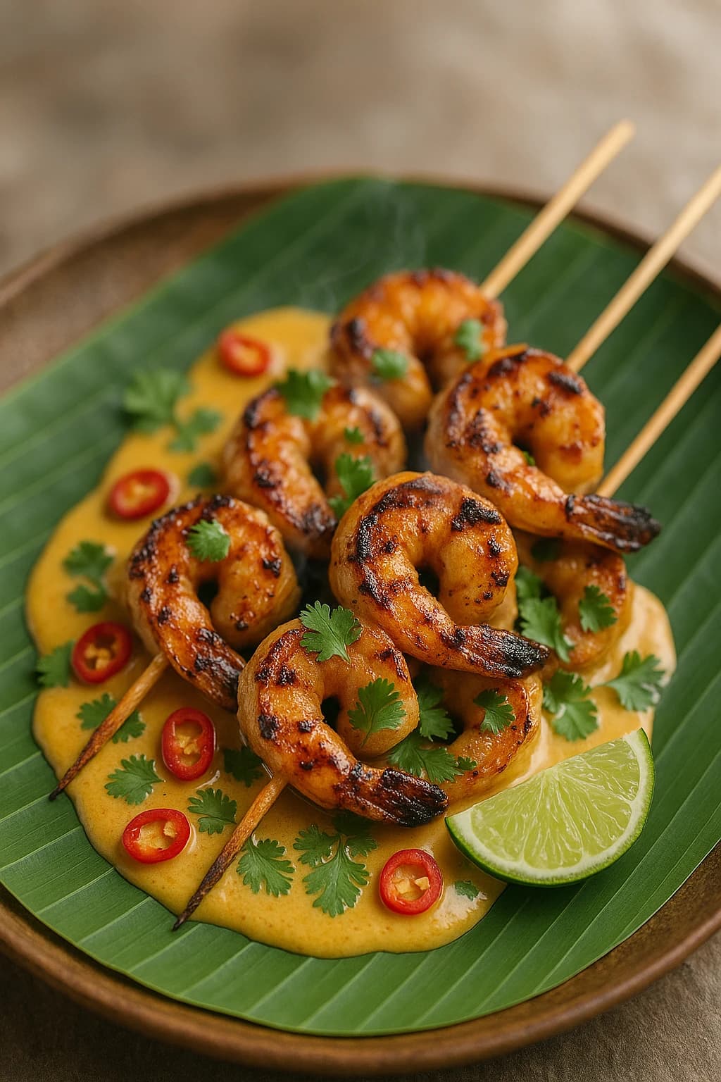 BBQ Coconut Curry Shrimp